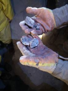 Minerais extrait de la mine