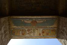 Peinture du plafond du Temple funéraire de Ramsès III